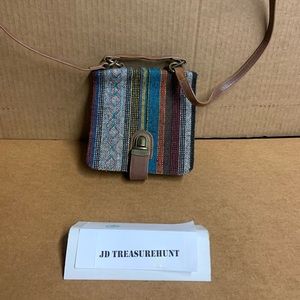 Mossimo Small Multi-Color & Brown Leather Purse